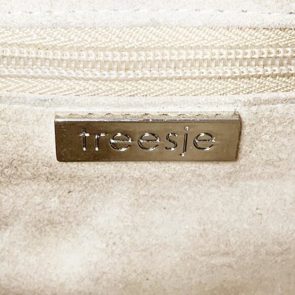 TREESJE Silver and Metallic Cowhide Inset Hobo Bag - Picture 7 of 8